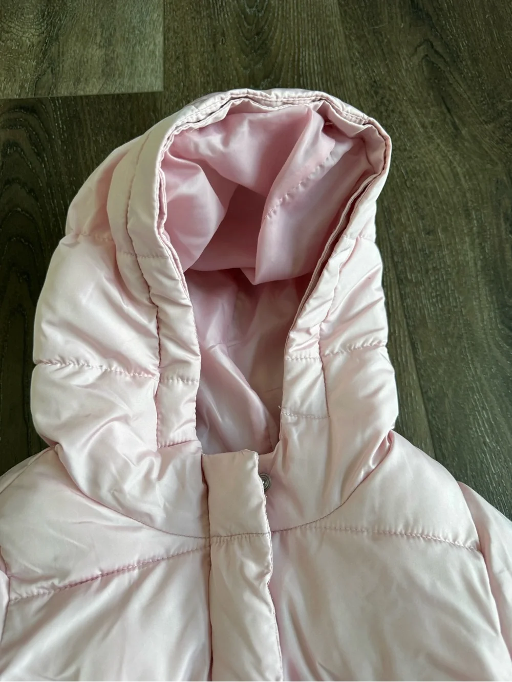 GAP Baby Light Pink Quilted Puffer Hooded Jacket Coat Girl’s Size 3